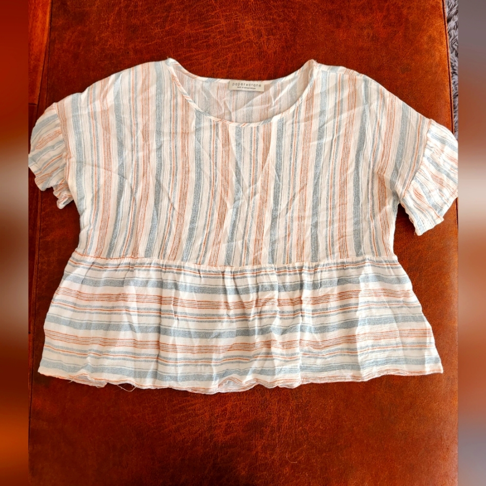 Paper Crane Peplum Cropped Top